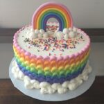 Rainbow birthday cakes